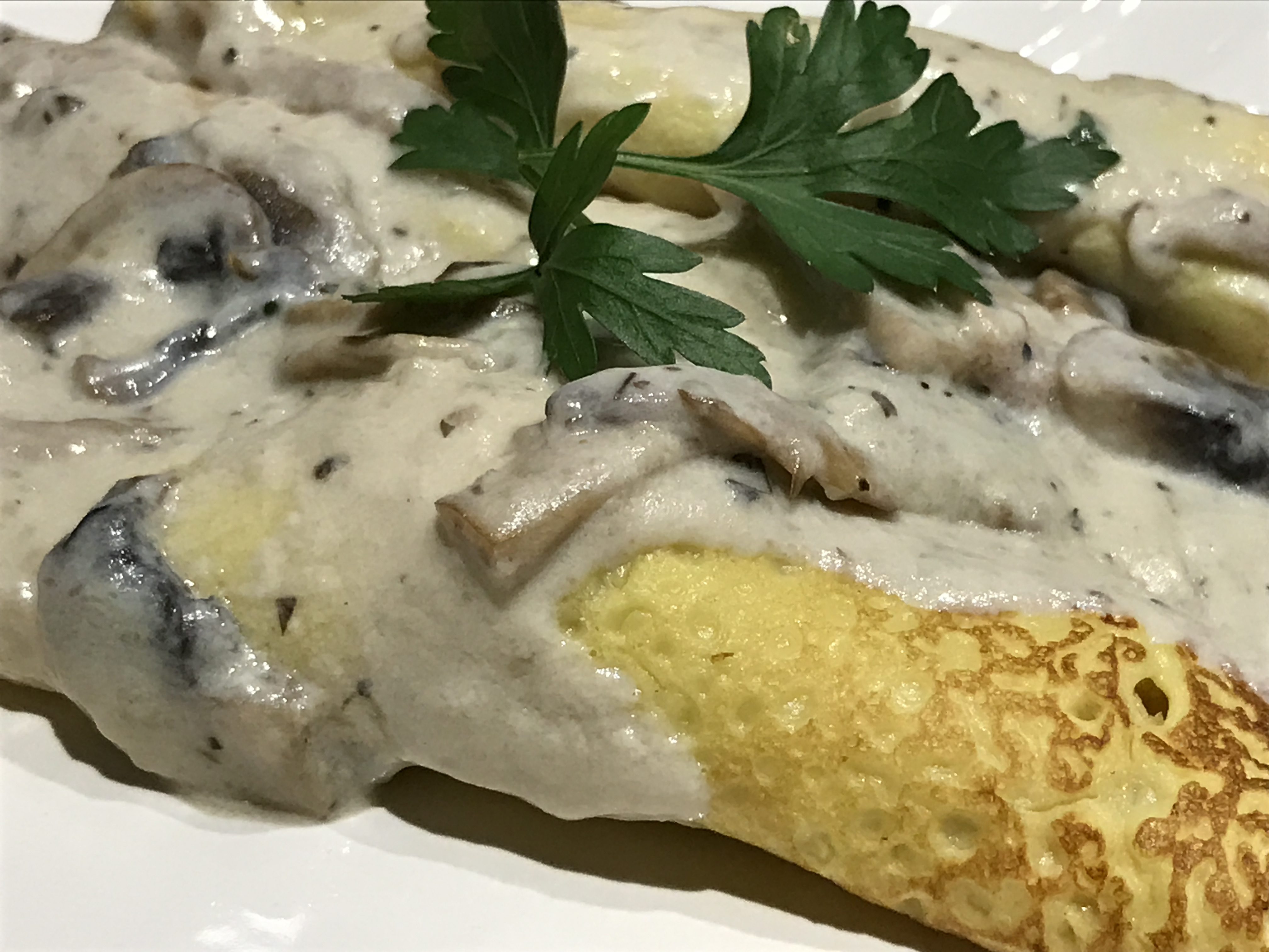 Leftovers Turkey Crêpe Mushroom Sauce Recipe | Culinary Immigration