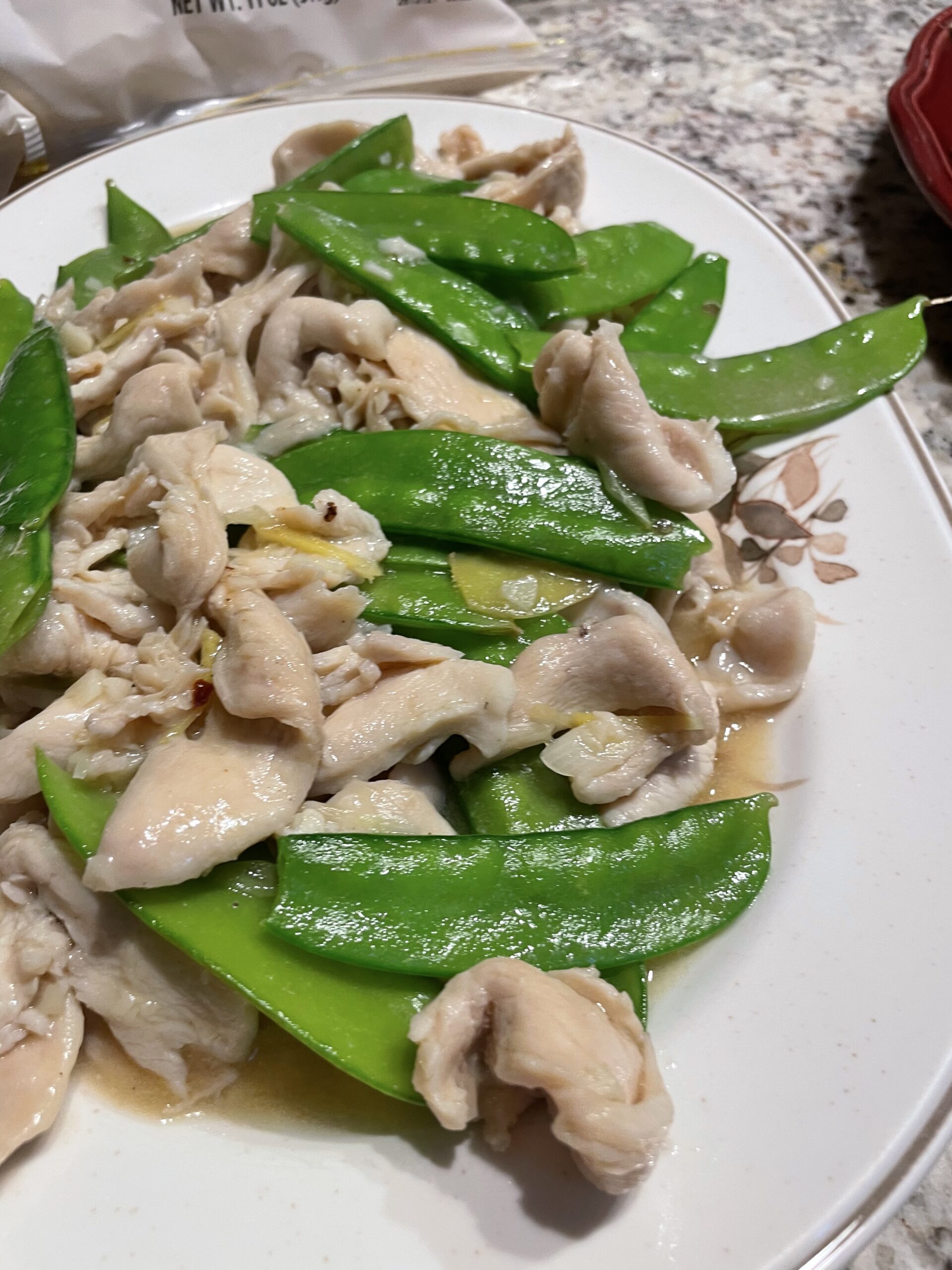 Chinese Chicken and pea pods